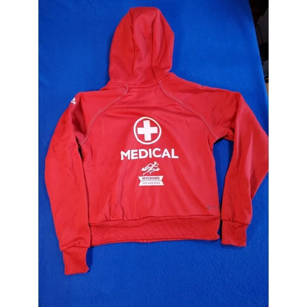Adidas Medical BROOKLYN HALF MARATHON Hoodie Full Zip Track Size Small NEW